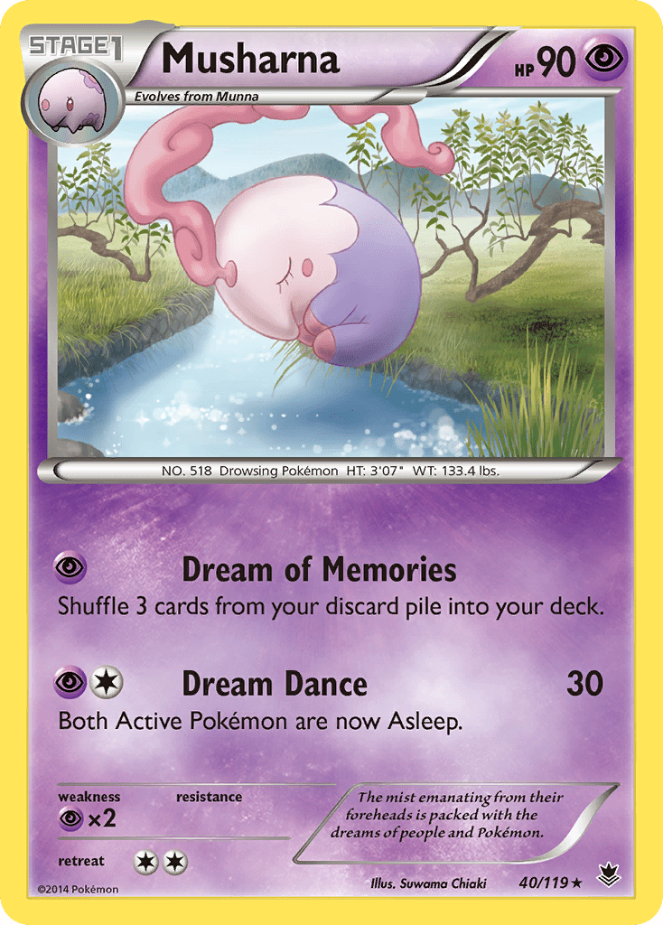 Musharna xy4-40 Rare from Phantom Forces Set