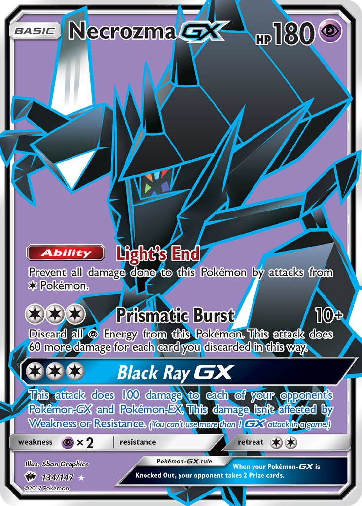 Necrozma-GX sm3-134 Rare Ultra from Burning Shadows Set