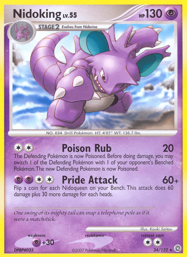 Nidoking dp3-34 Rare from Secret Wonders Set