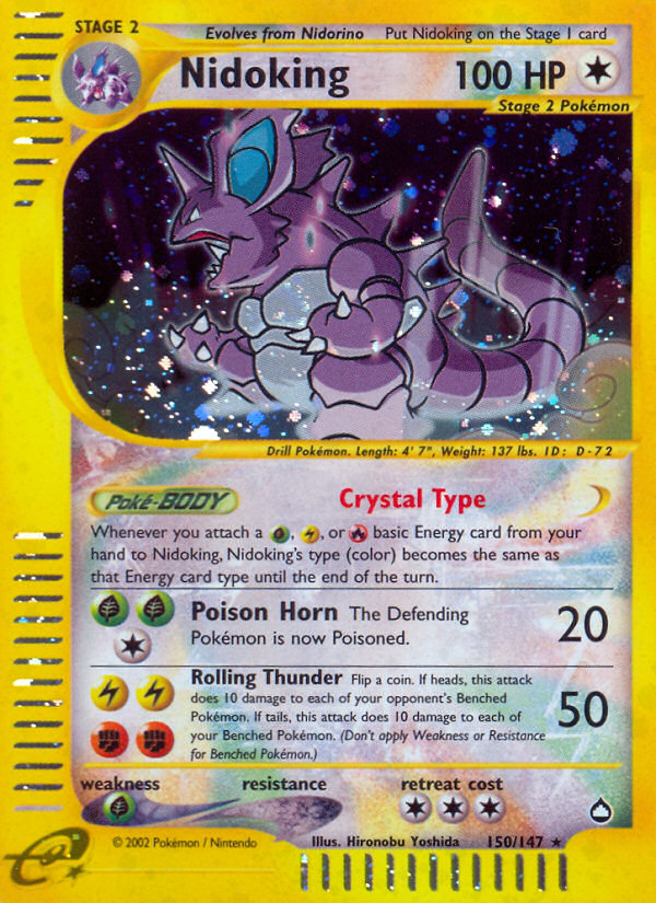 Nidoking ecard2-150 Rare Secret from Aquapolis Set