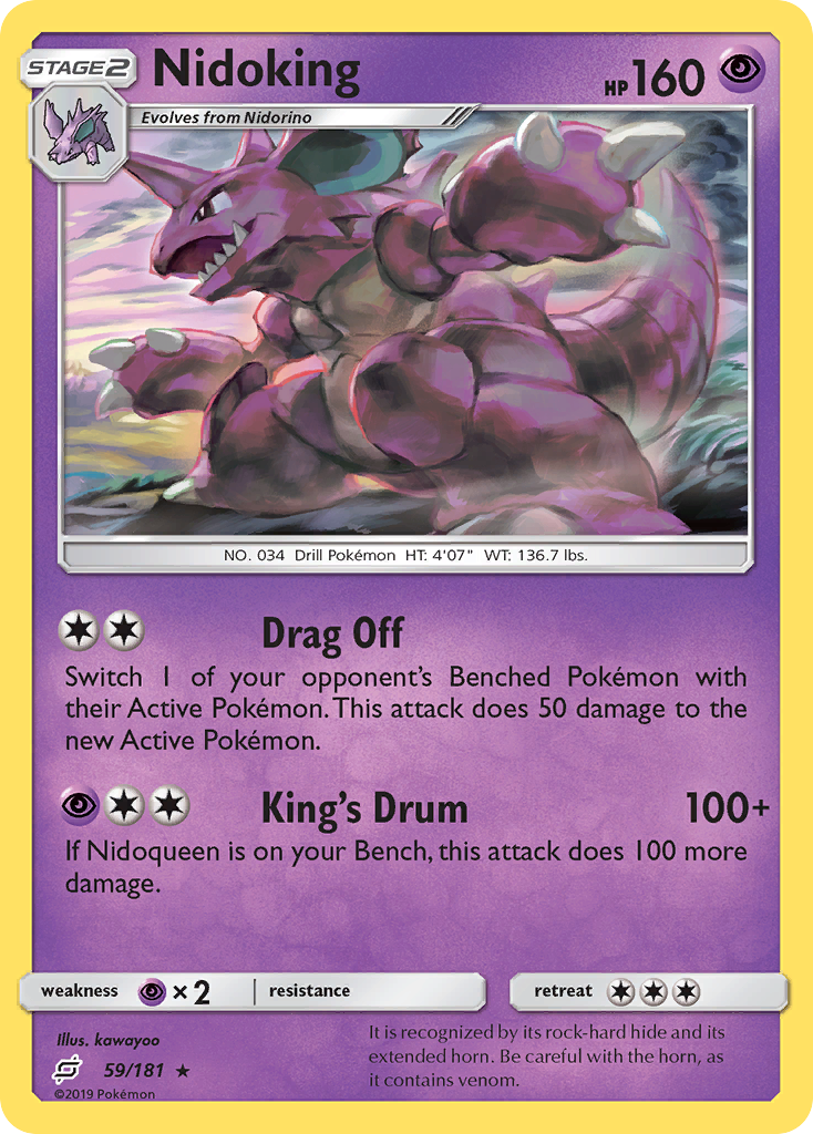 Nidoking sm9-59 Rare from Team Up Set