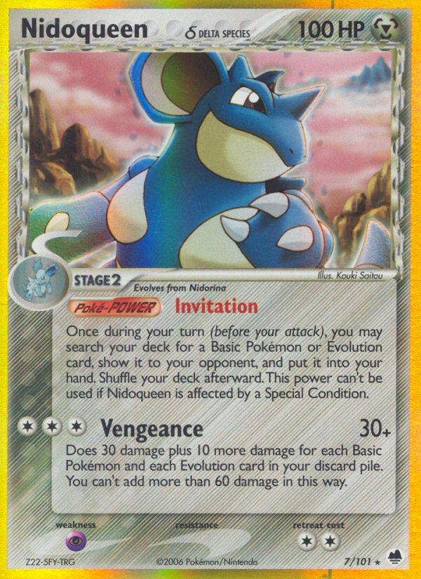 Nidoqueen δ ex15-7 Rare Holo from Dragon Frontiers Set