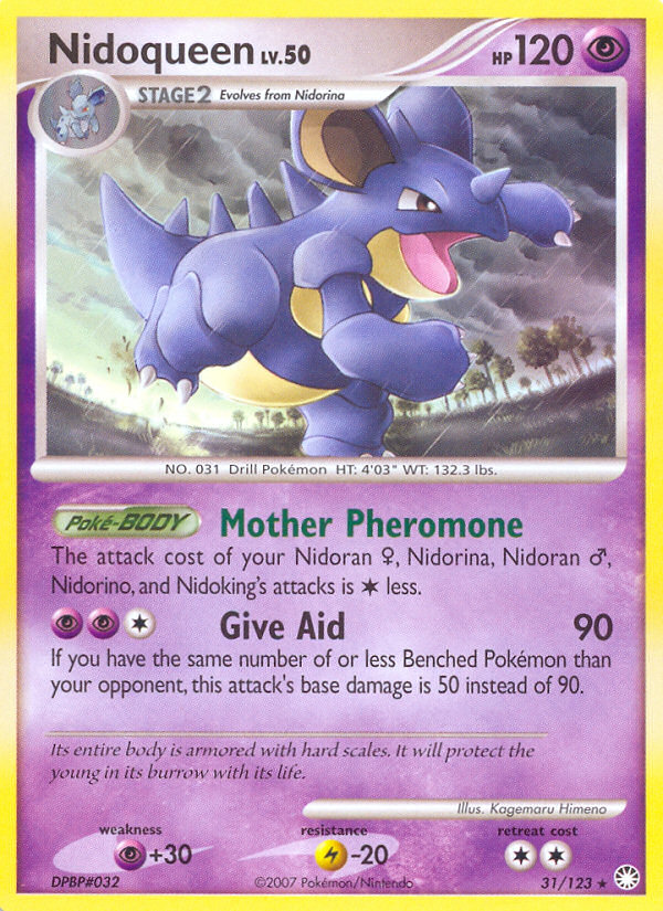 Nidoqueen dp2-31 Rare from Mysterious Treasures Set