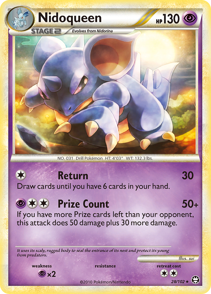Nidoqueen hgss4-28 Rare from HS—Triumphant Set