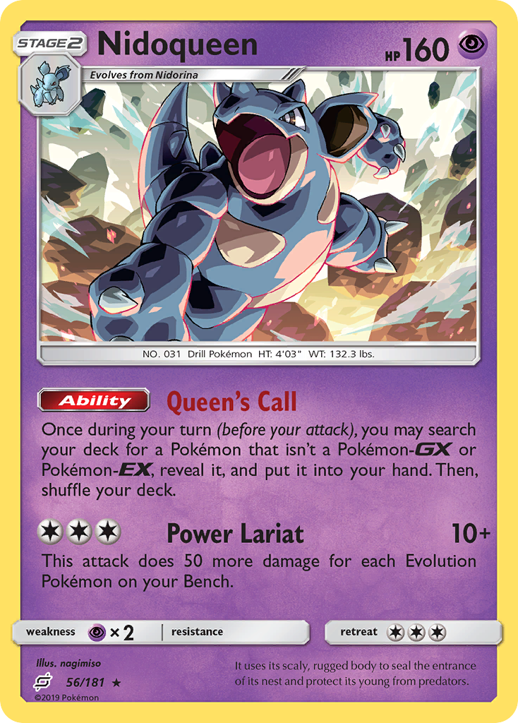 Nidoqueen sm9-56 Rare from Team Up Set