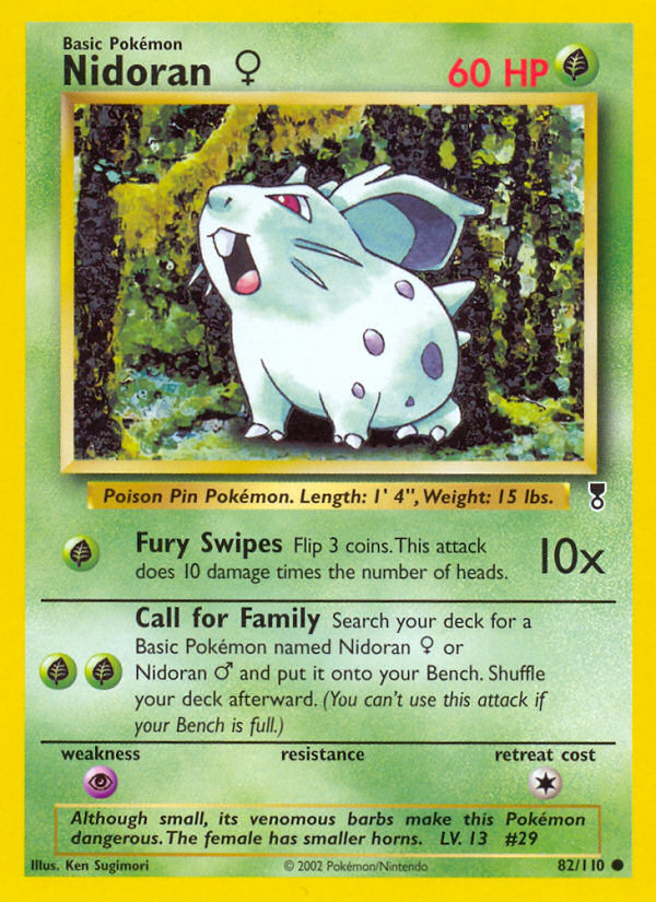 Nidoran ♀ base6-82 Common from Legendary Collection Set