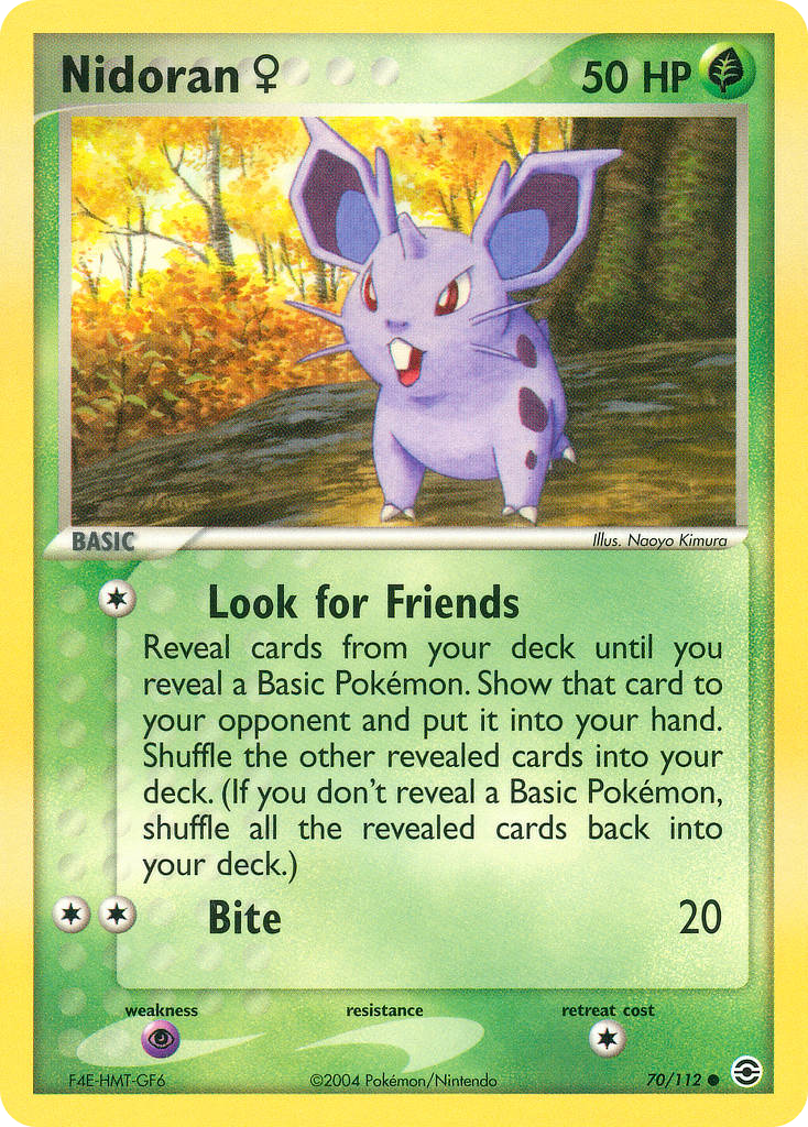 Nidoran ♀ ex6-70 Common from FireRed & LeafGreen Set