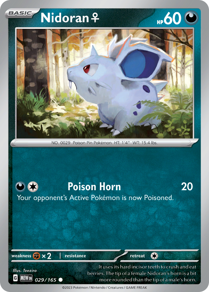Nidoran ♀ sv3pt5-29 Common from 151 Set