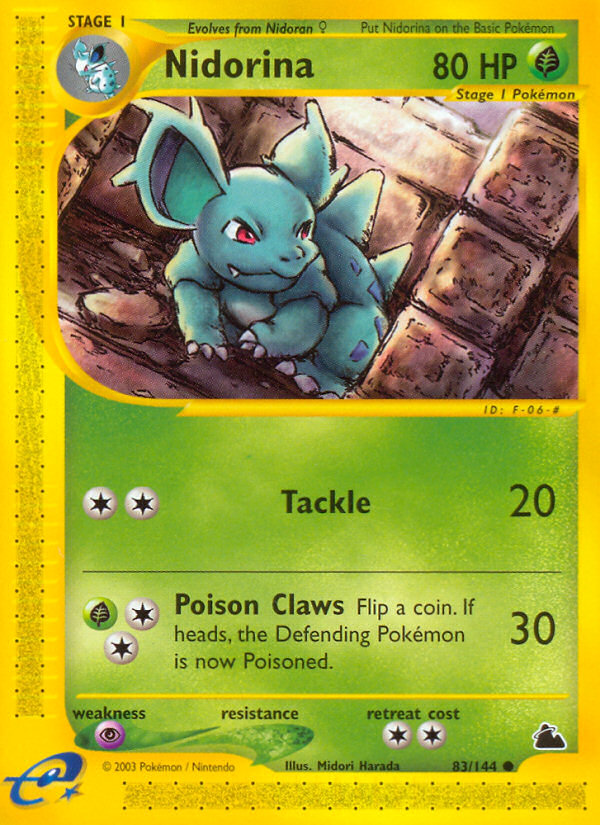 Nidorina ecard3-83 Common from Skyridge Set