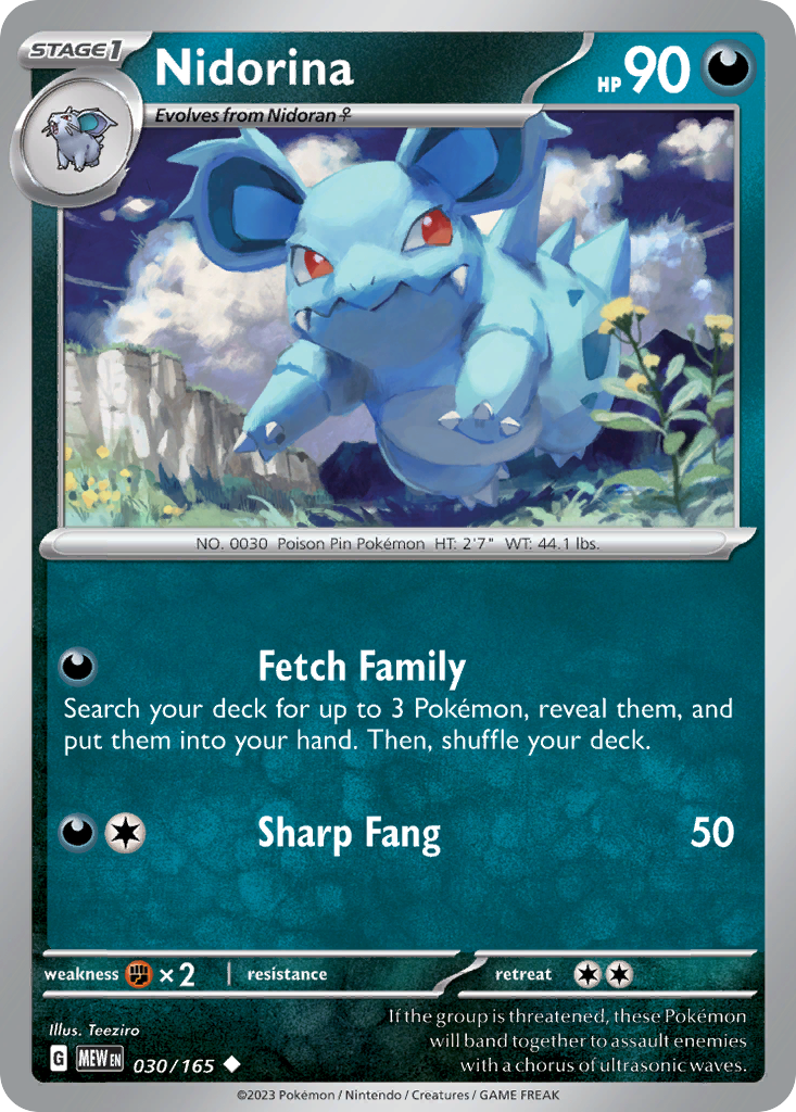 Nidorina sv3pt5-30 Uncommon from 151 Set