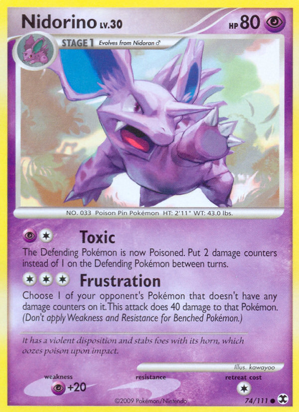 Nidorino pl2-74 Common from Rising Rivals Set