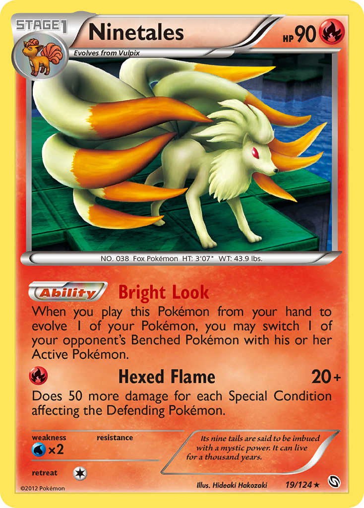 Ninetales bw6-19 Rare Holo from Dragons Exalted Set