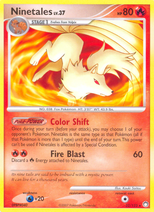Ninetales dp2-32 Rare from Mysterious Treasures Set