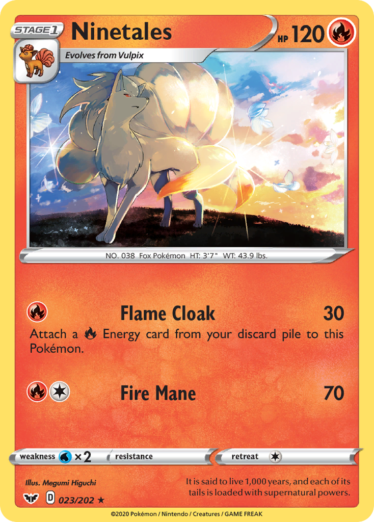 Ninetales swsh1-23 Rare from Sword & Shield Set