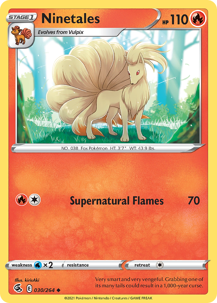 Ninetales swsh8-30 Uncommon from Fusion Strike Set