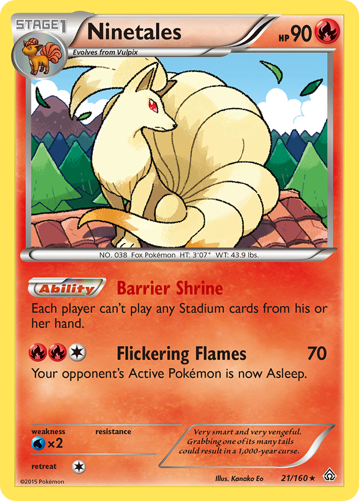 Ninetales xy5-21 Rare from Primal Clash Set