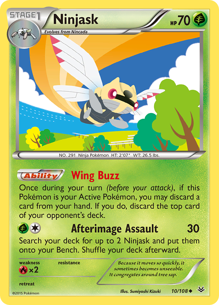 Ninjask xy6-10 Uncommon from Roaring Skies Set