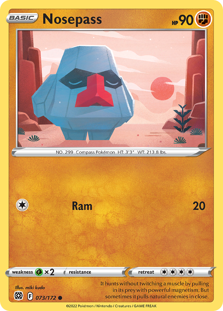 Nosepass swsh9-73 Common from Brilliant Stars Set
