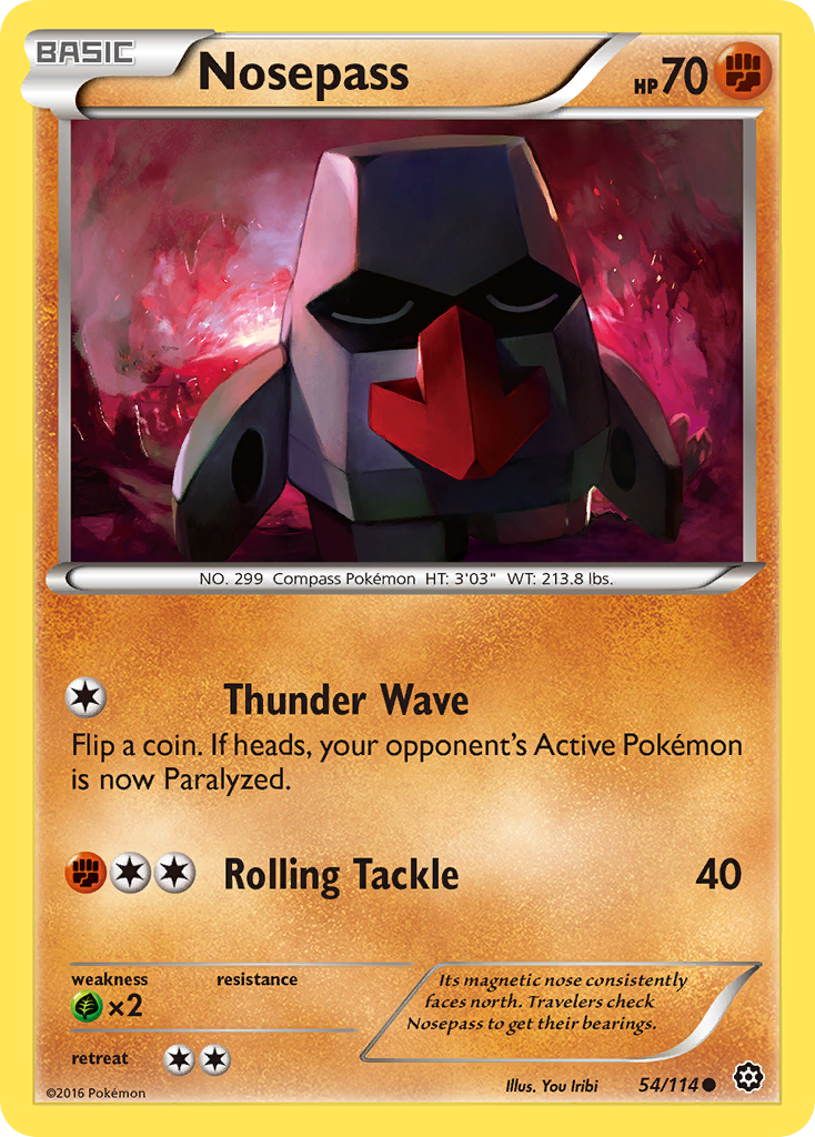 Nosepass xy11-54 Common from Steam Siege Set