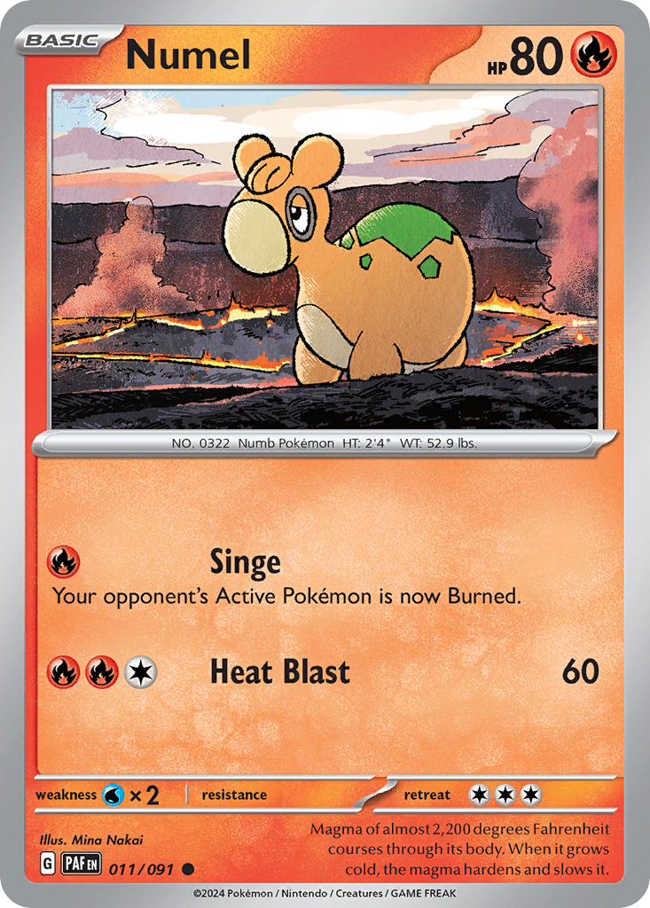 Numel sv4pt5-11 Common from Paldean Fates Set