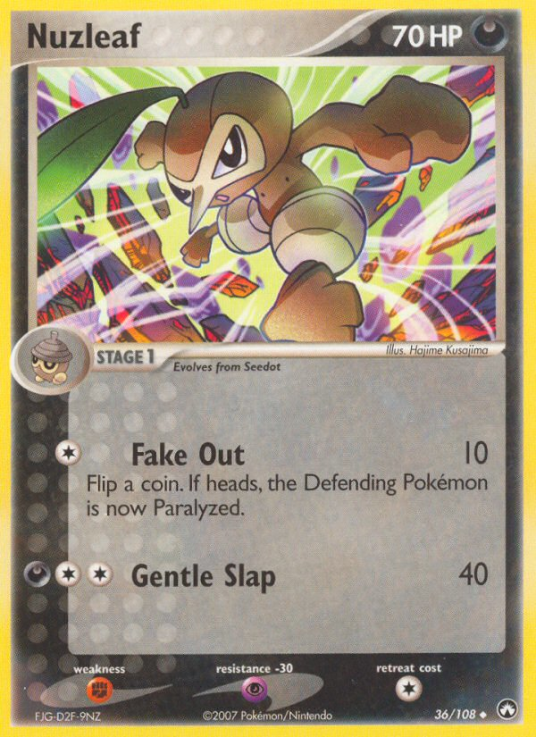 Nuzleaf ex16-36 Uncommon from Power Keepers Set