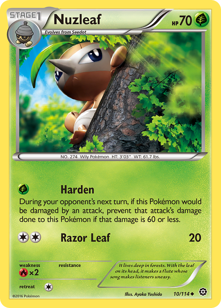 Nuzleaf xy11-10 Uncommon from Steam Siege Set