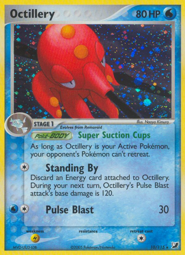 Octillery ex10-10 Rare Holo from Unseen Forces Set