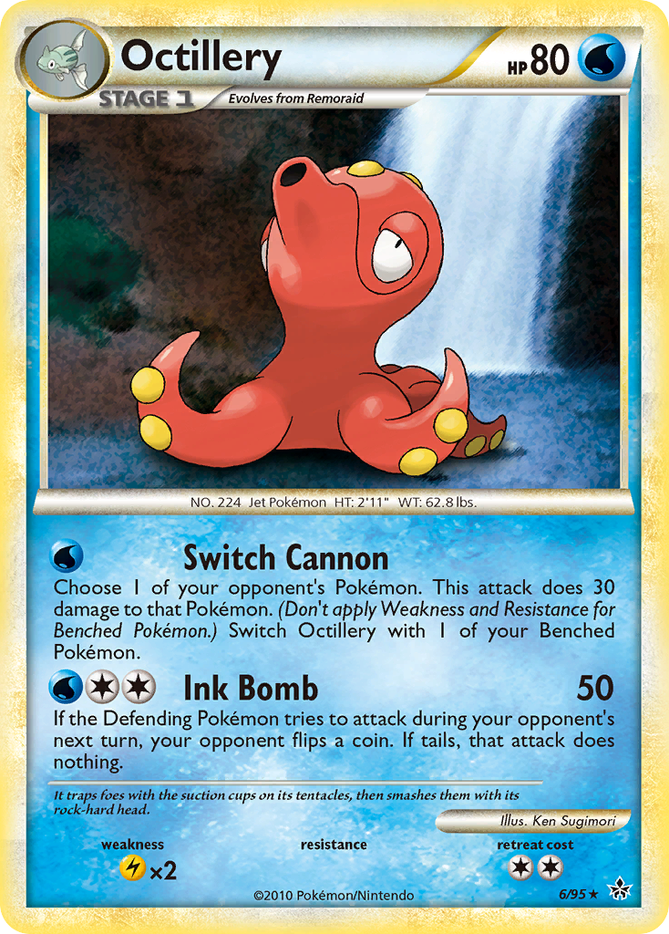 Octillery hgss2-6 Rare Holo from HS—Unleashed Set