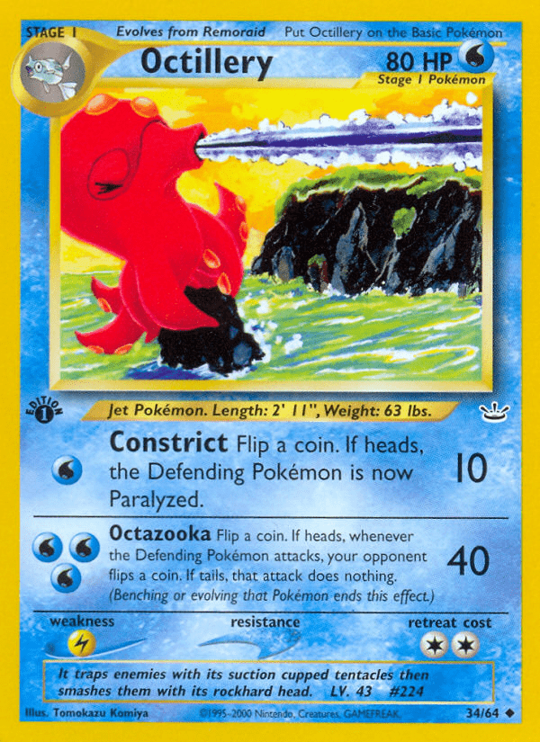 Octillery neo3-34 Uncommon from Neo Revelation Set