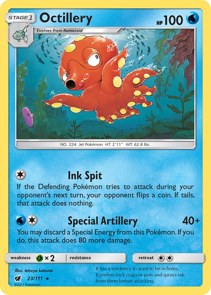 Octillery sm4-23 Rare from Crimson Invasion Set
