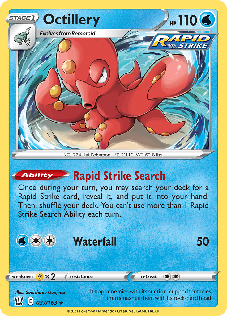 Octillery swsh5-37 Rare Holo from Battle Styles Set