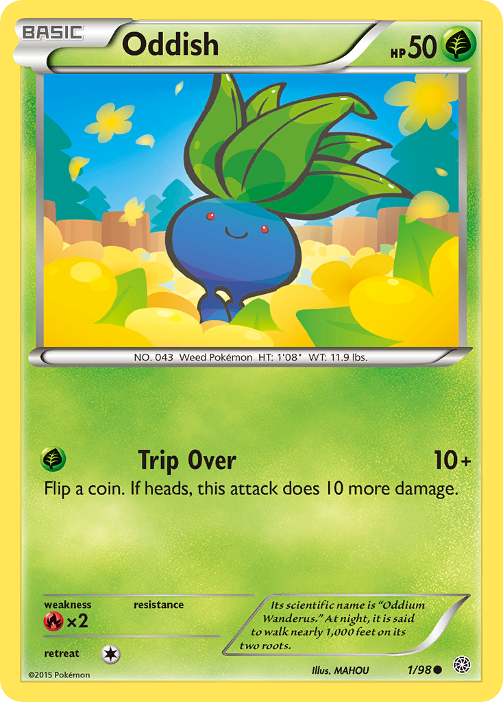 Oddish xy7-1 Common from Ancient Origins Set