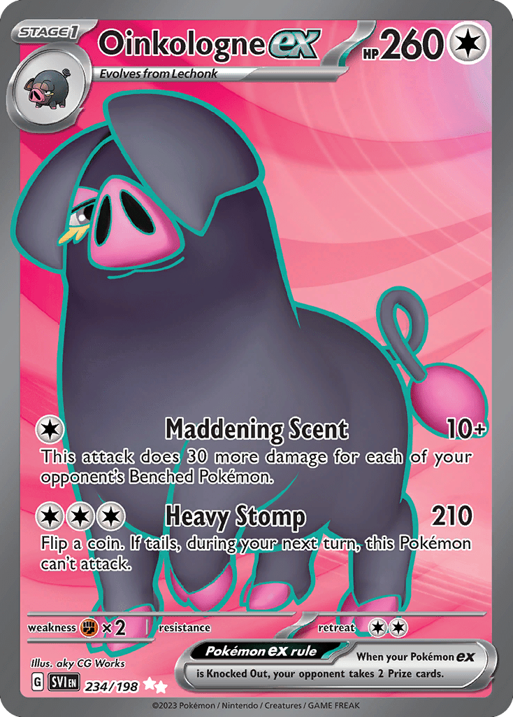Oinkologne ex sv1-234 Ultra Rare from Scarlet & Violet Set