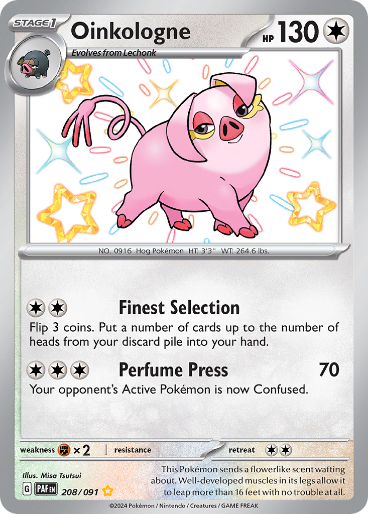 Oinkologne sv4pt5-208 Shiny Rare from Paldean Fates Set