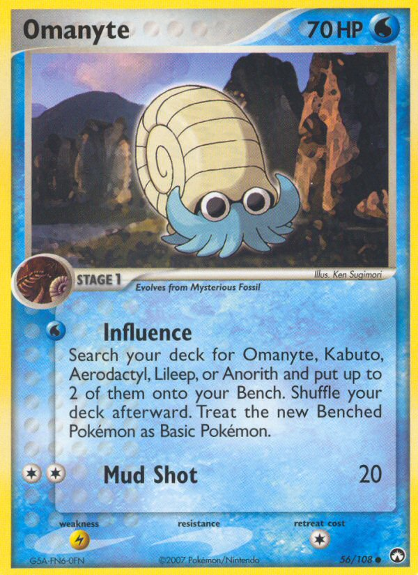 Omanyte ex16-56 Common from Power Keepers Set