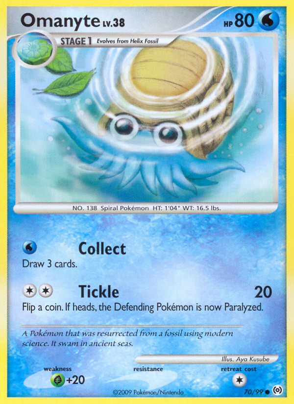 Omanyte pl4-70 Common from Arceus Set