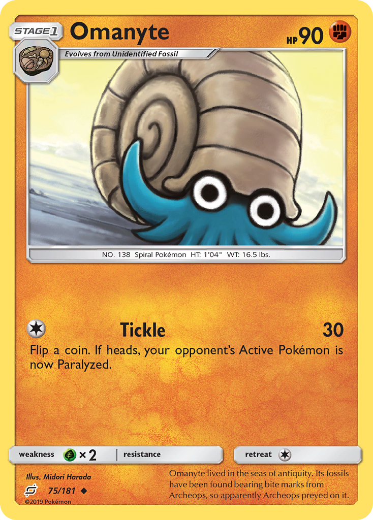 Omanyte sm9-75 Uncommon from Team Up Set