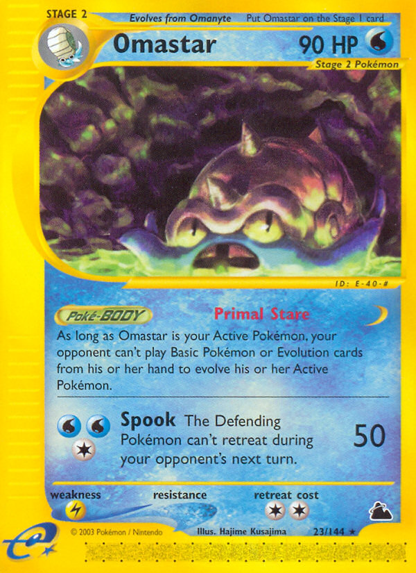 Omastar ecard3-23 Rare from Skyridge Set