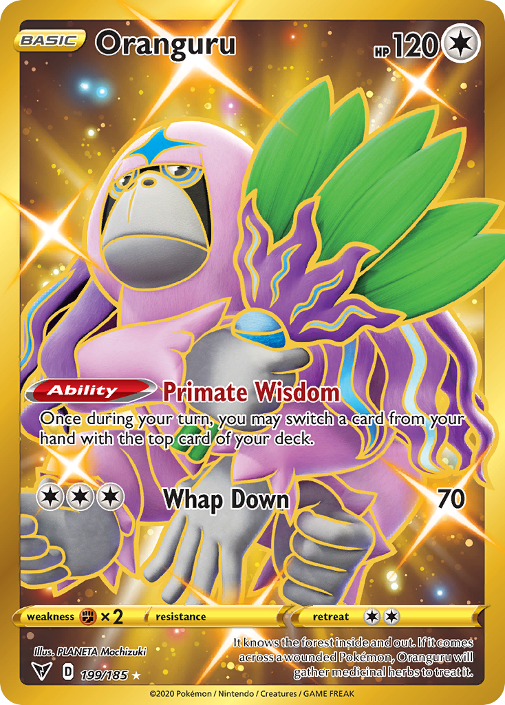 Oranguru swsh4-199 Rare Secret from Vivid Voltage Set