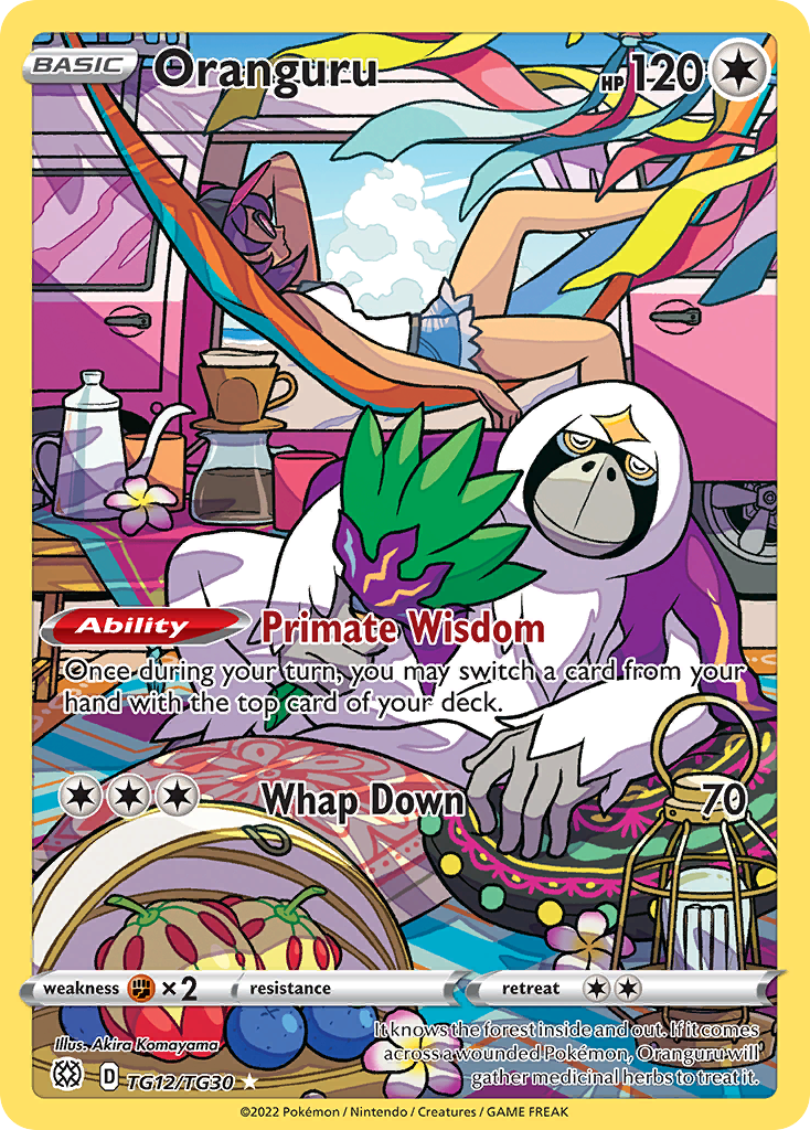 Oranguru swsh9tg-TG12 Trainer Gallery Rare Holo from Brilliant Stars Trainer Gallery Set