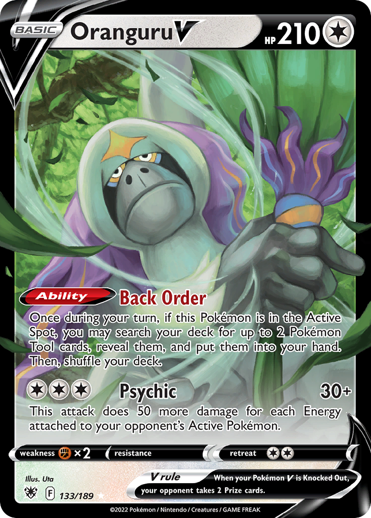 Oranguru V swsh10-133 Rare Holo V from Astral Radiance Set