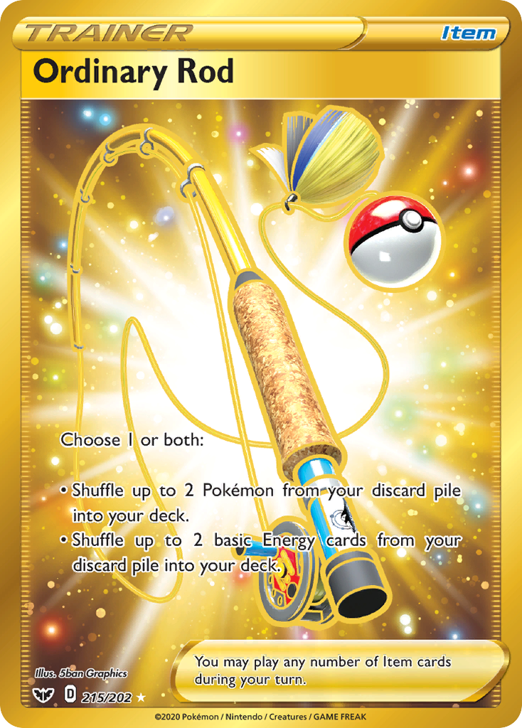 Ordinary Rod swsh1-215 Rare Secret from Sword & Shield Set