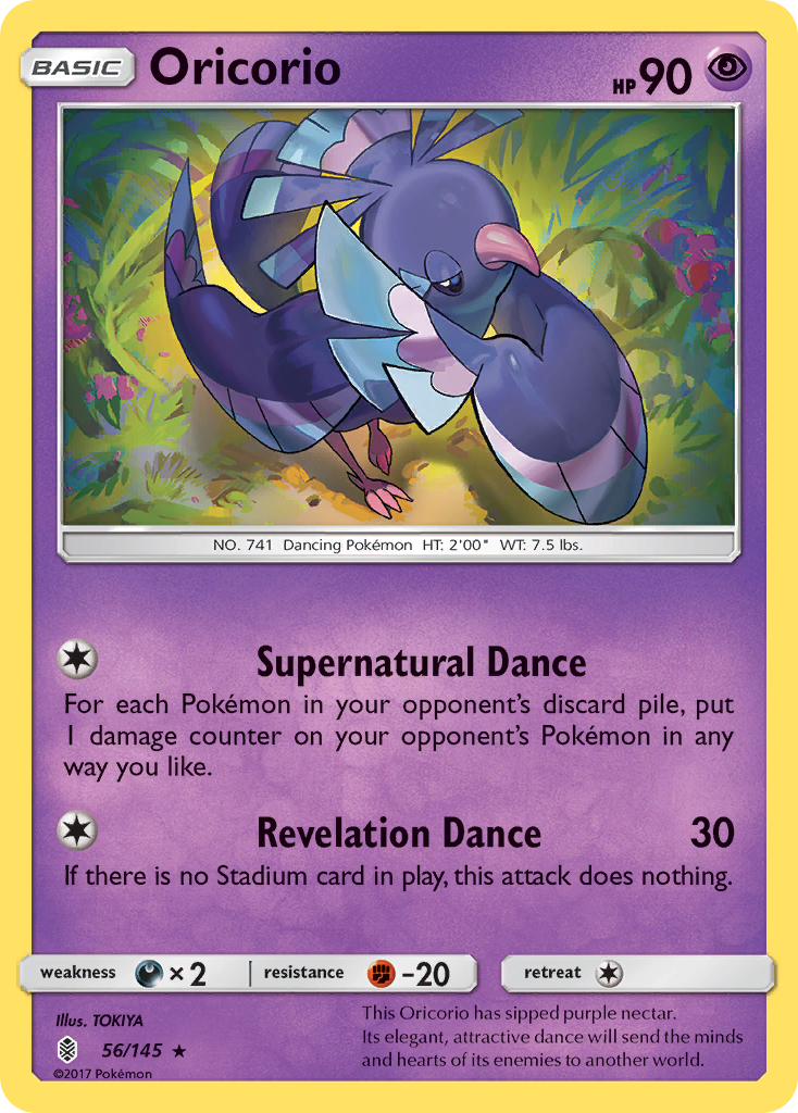 Oricorio sm2-56 Rare from Guardians Rising Set