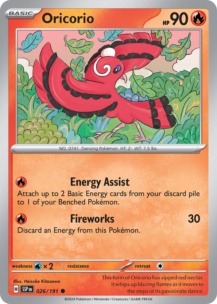 Oricorio sv8-26 Common from Surging Sparks Set