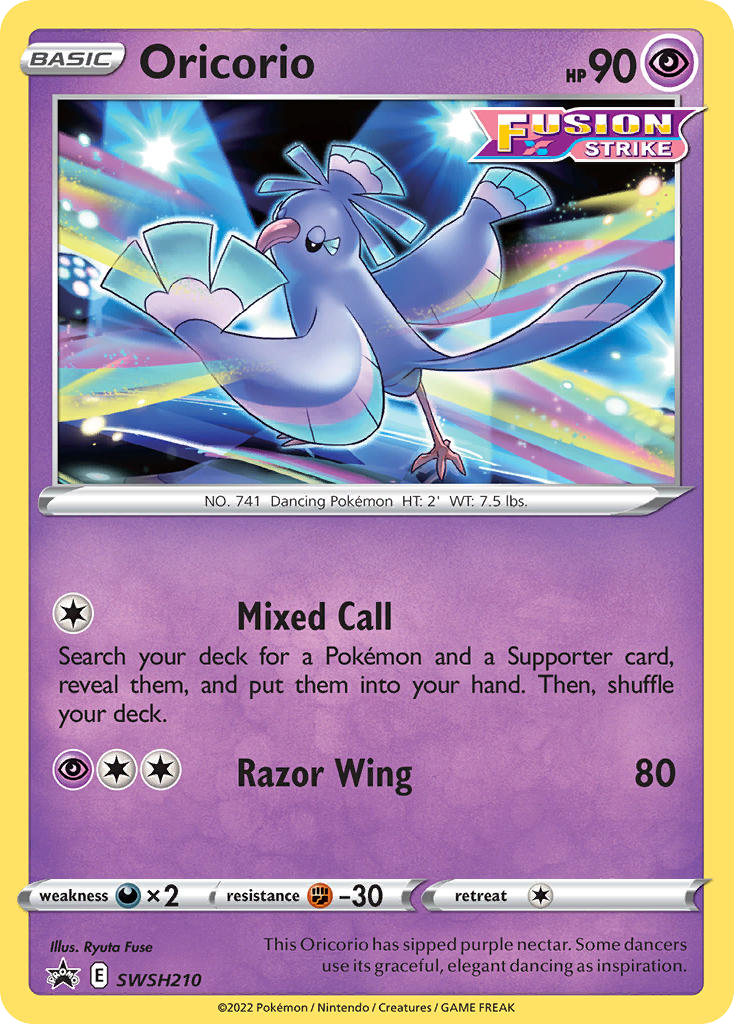 Oricorio swshp-SWSH210 Promo from SWSH Black Star Promos Set