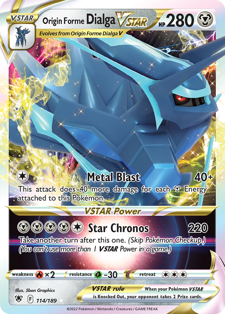 Origin Forme Dialga VSTAR swsh10-114 Rare Holo VSTAR from Astral Radiance Set