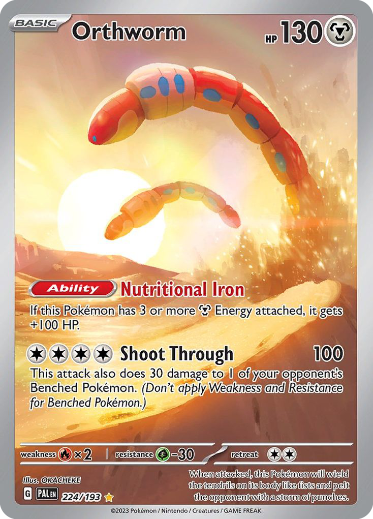 Orthworm sv2-224 Illustration Rare from Paldea Evolved Set