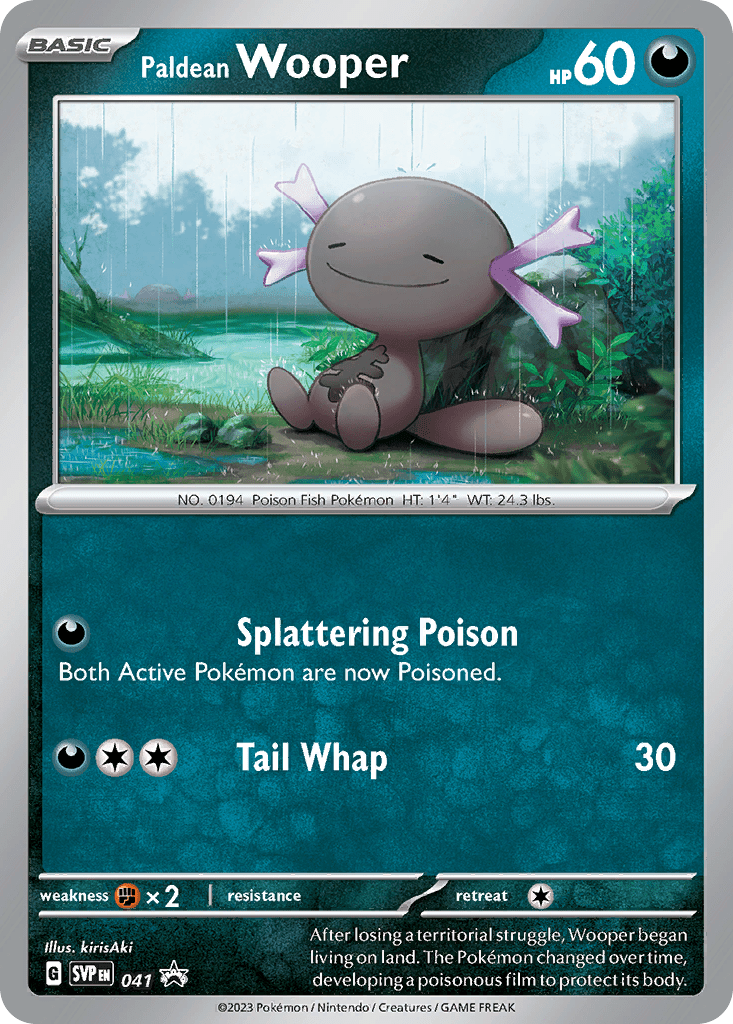 Paldean Wooper svp-41 Promo from Scarlet & Violet Black Star Promos Set