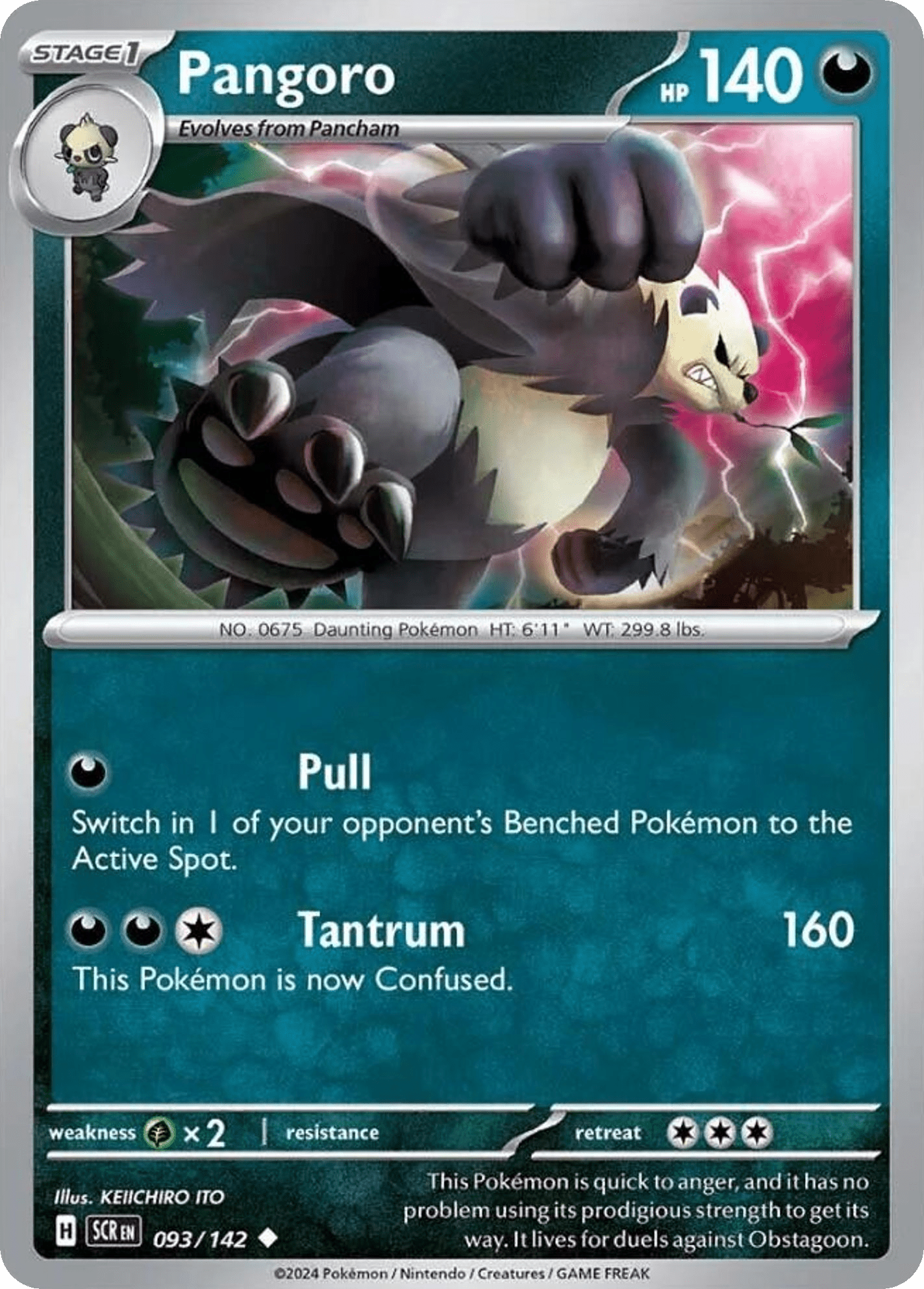 Pangoro sv7-93 Uncommon from Stellar Crown Set