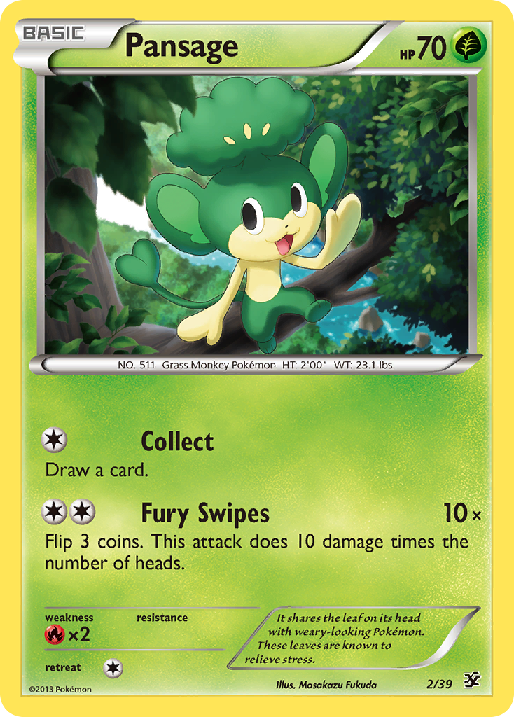 Pansage xy0-2  from Kalos Starter Set Set